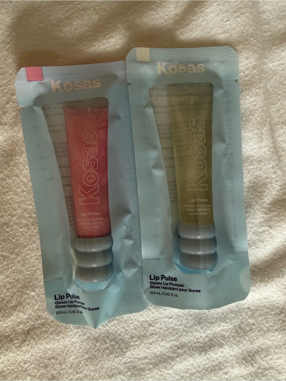Kosas Lip Pulse Sample Pack — Pink Aura Flare & Clear Unspoken